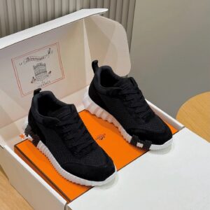 hermes bouncing sneakers black white