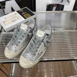golden goose vstar2 sneakers silver