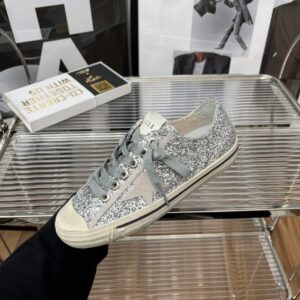 golden goose vstar2 sneakers silver