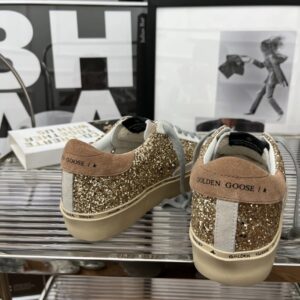 golden goose hi star sneakers glitter gold