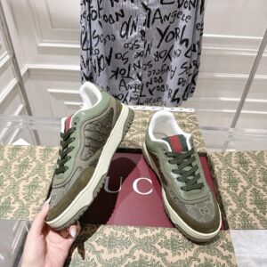 gucci re web sneakers olive