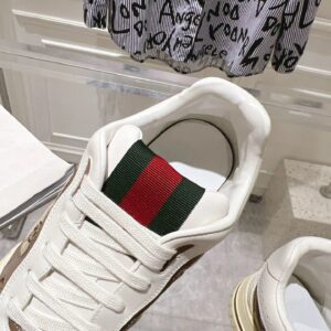 gucci re web sneakers white brown