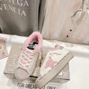 golden goose hi star sneakers pink wool