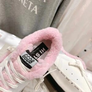 golden goose hi star sneakers pink wool