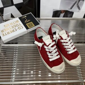 golden goose vstar2 sneakers red