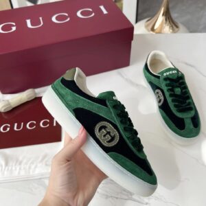 gucci 3d gg trainers green black
