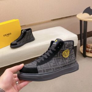 fendi high top sneakers black