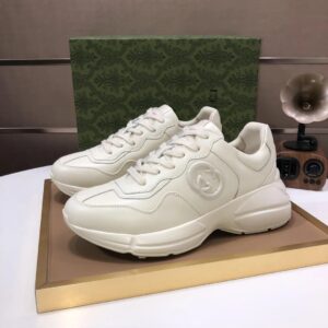gucci rhyton clunky sneakers white