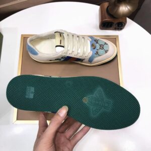gucci distressed screener sneaker blue