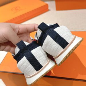 hermes jet suede sneakers black red