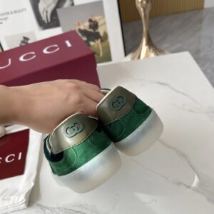 gucci 3d gg trainers green black