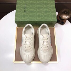 gucci rhyton clunky sneakers white red