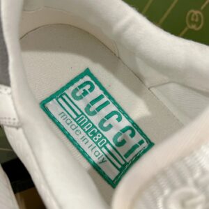 gucci lido mac80 sneakers white gray