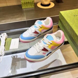 gucci screener low top sneakers pink blue