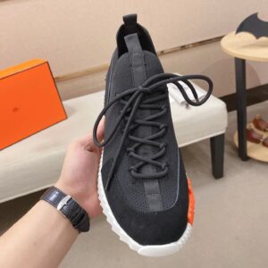 hermes lift slip ons sneakers black white