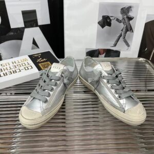 golden goose vstar2 sneakers silver gray