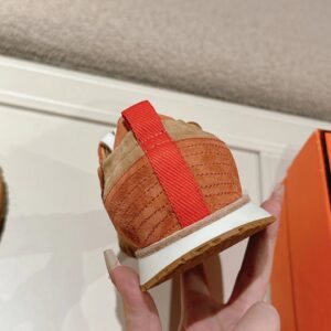 hermes jet suede sneakers brown