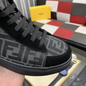 fendi luxury high top sneakers black