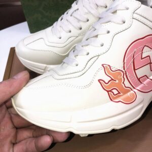 gucci rhyton clunky sneakers white pink