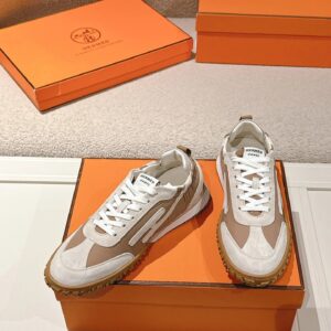 hermes jet suede sneakers beige