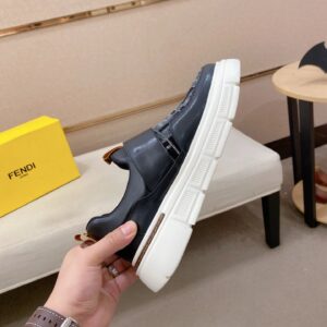 fendi new sneakers leather black