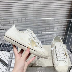 golden goose vstar2 sneakers white gold