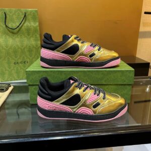gucci screener low top sneakers pink gold