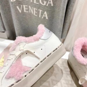 golden goose hi star sneakers pink wool