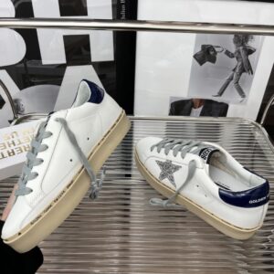 golden goose hi star sneakers white glitter