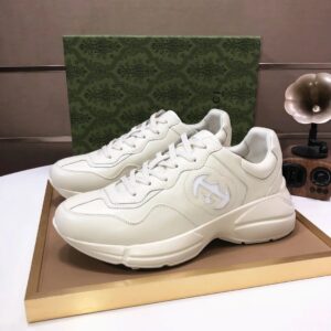 gucci rhyton clunky sneakers white