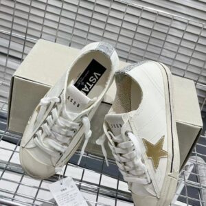 golden goose vstar2 sneakers white gold