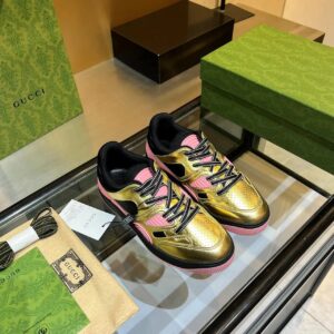 gucci screener low top sneakers pink gold