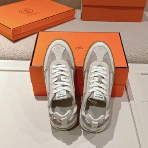 hermes jet suede sneakers off white
