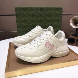 gucci rhyton clunky sneakers white pink