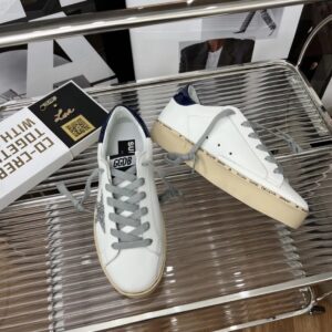 golden goose hi star sneakers white glitter