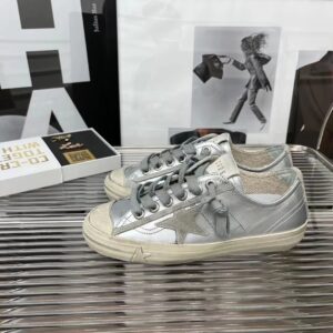 golden goose vstar2 sneakers silver gray