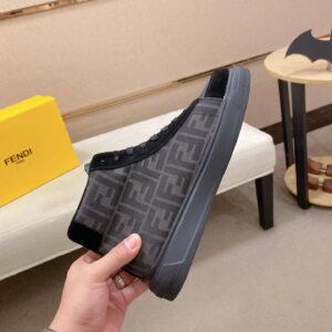 fendi high top sneakers black