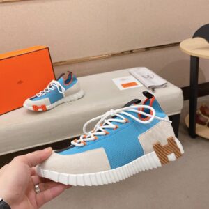 hermes lift slip ons sneakers blue white
