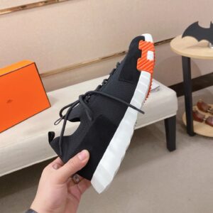 hermes lift slip ons sneakers black white