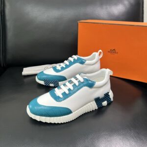 hermes bouncing luxury sneakers blue white