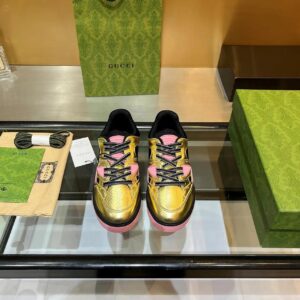 gucci screener low top sneakers pink gold