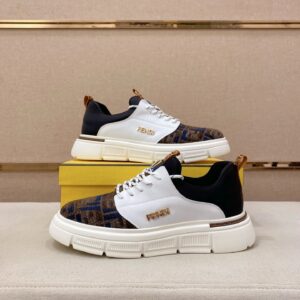 fendi new sneakers leather white