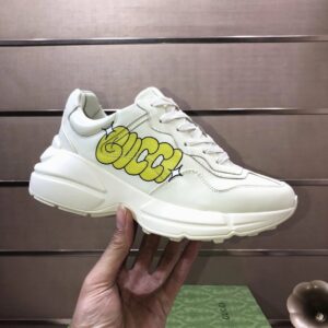 gucci rhyton clunky sneakers white yellow
