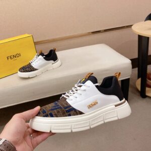 fendi new sneakers leather white