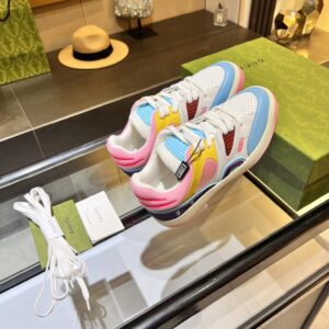 gucci screener low top sneakers pink blue