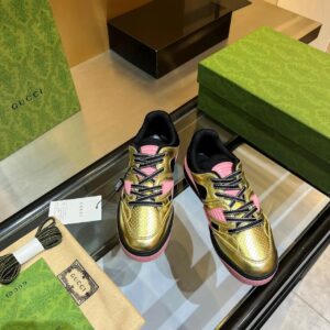 gucci screener low top sneakers pink gold