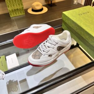 gucci screener low top sneakers white gray