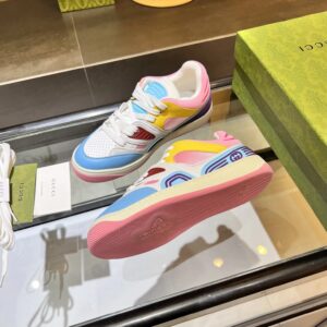 gucci screener low top sneakers pink blue