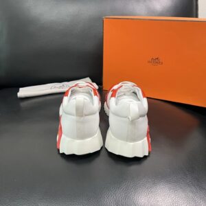 hermes bouncing luxury sneakers red white