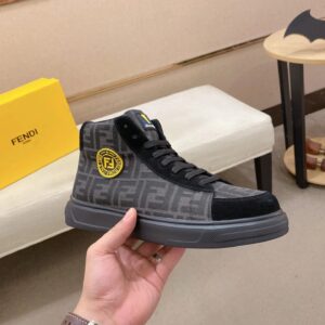 fendi high top sneakers black